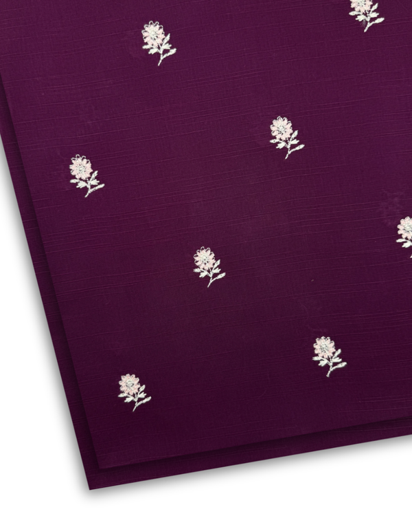 2Pc Multi Embroidered Khaddar Magenta MEKT-W25-0066