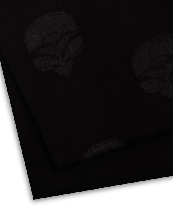 2Pc Alpine Jacquard Velvet Black AJV-W25-0003
