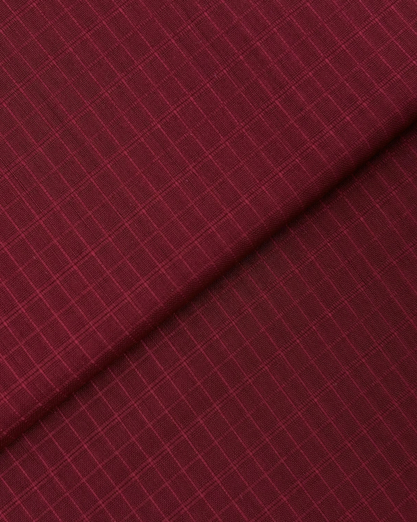 Check Lawn Maroon CLS-S25-0015