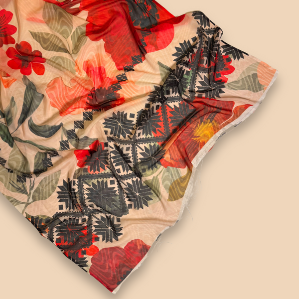 Cut Piece Digital Print Tissue Silk Dupatta DPTS-S25-0005