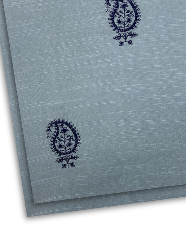 2Pc Multi Embroidered Khaddar Ice Blue MEKT-W25-0057