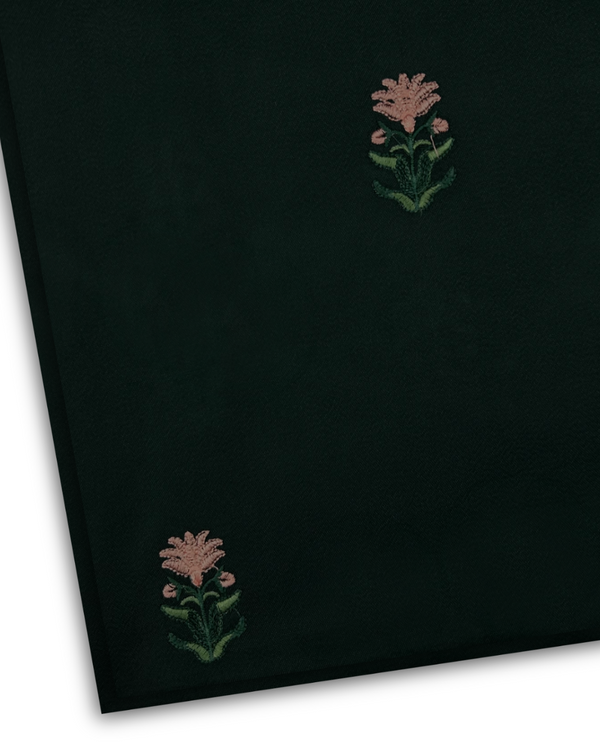 2Pc Multi Embroidered Alpine Bottle Green MEA-W25-0006