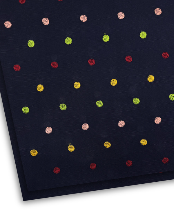 2Pc Multi Embroidered Khaddar Navy MEKT-W25-0067