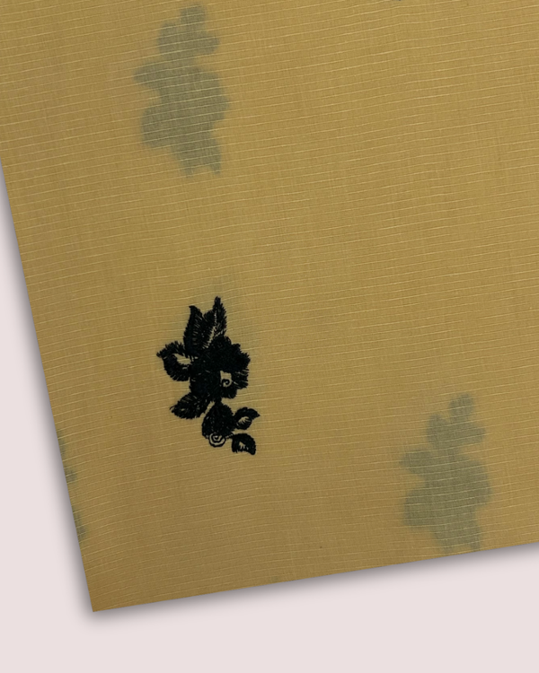 Embroidered Motif Fabric Lemon EMF-S25-0099
