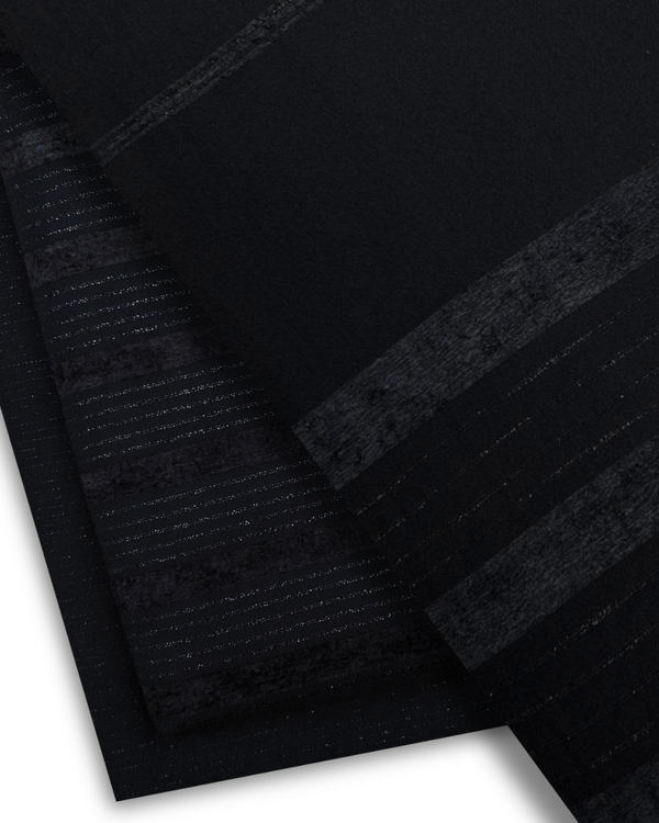 3Pc Alpine Velvet with Golden Stripe Black AVGS-W25-0004