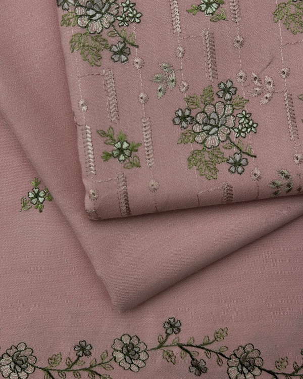 3Pc Alpine Embroidered With Embroidered Border Shawl AEBS-W25-0003