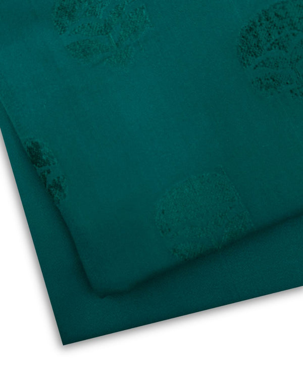 2Pc Alpine Jacquard Velvet Teal  AJV-W25-0004