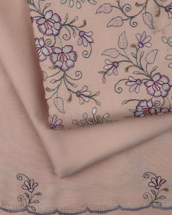 3Pc Alpine Embroidered With Embroidered Border Shawl AEBS-W25-0025
