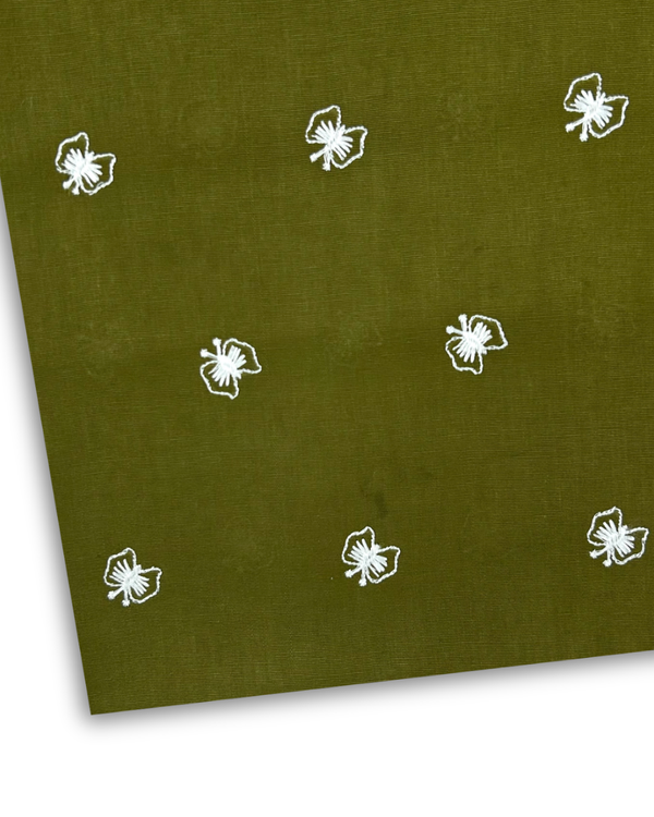 Embroidered Khaddar Green EK-W25-0079