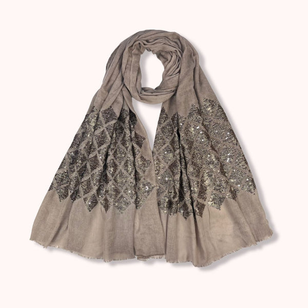 Pashmina Sequin Work Shawl APSS-W25-0057