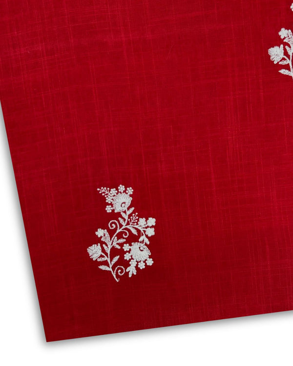 Embroidered Khaddar Red EK-W25-0036