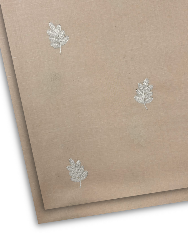 2Pc  Cotton Embroidered Beige PMEL-W25-0007