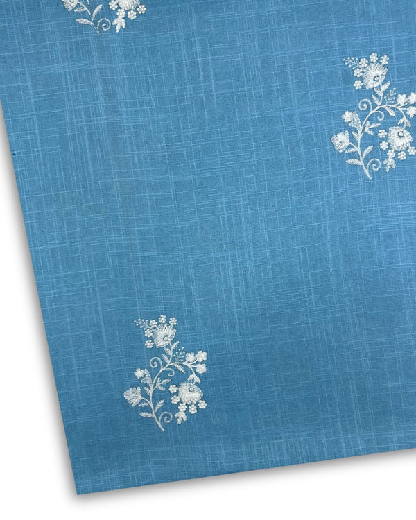 Embroidered Khaddar Sky Blue EK-W25-0037