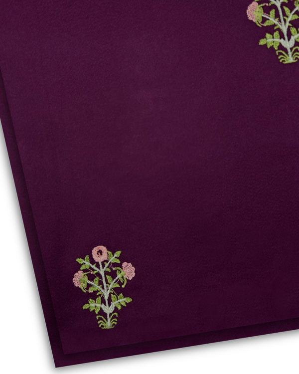 2Pc Multi Embroidered Alpine Plum MEA-W25-0009