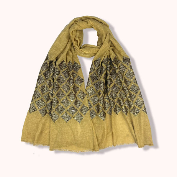 Pashmina Sequin Work Shawl APSS-W25-0059