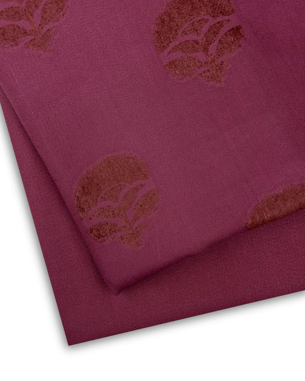 2Pc Alpine Jacquard Velvet Tea Pink AJV-W25-0005