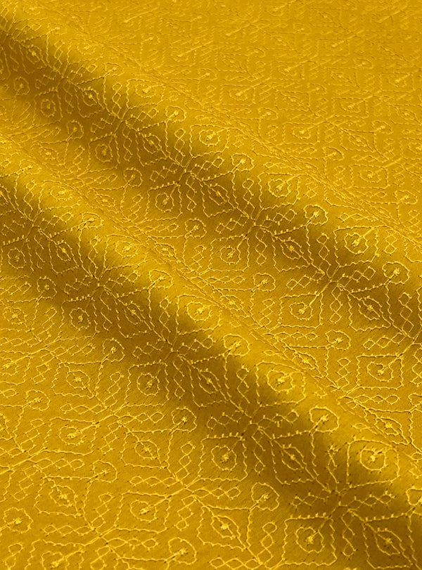 Chikankari Lawn Mustard CKL8