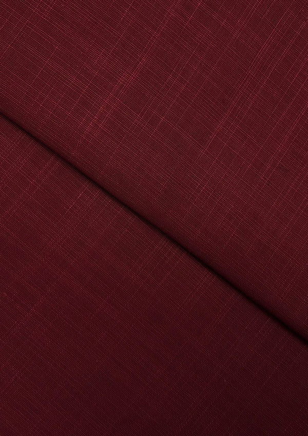 Cross Slub Khaddar Maroon CSK-W24-0012