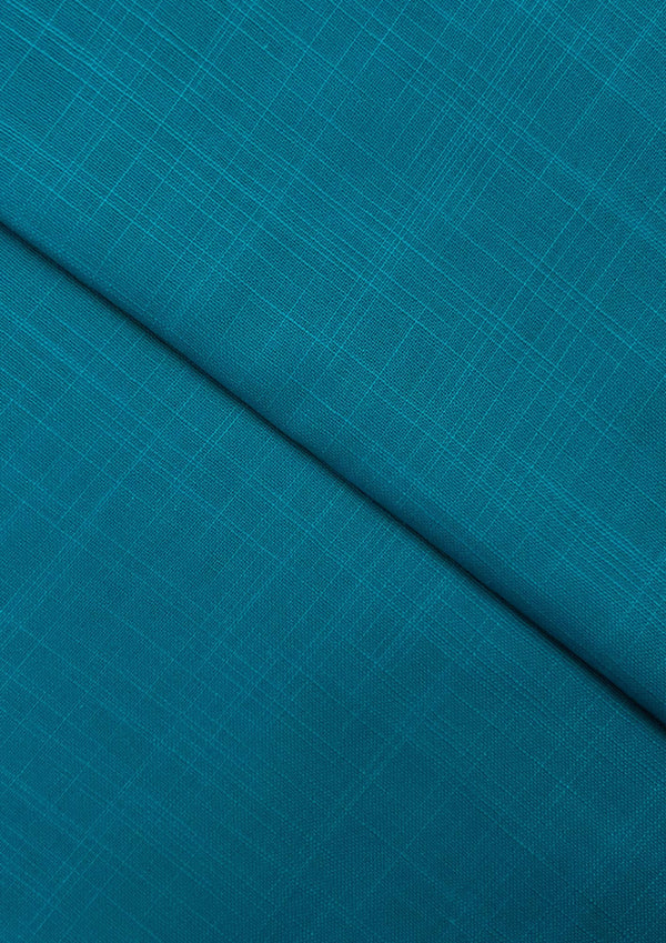 Cross Slub Khaddar Teal CSK-W24-0025