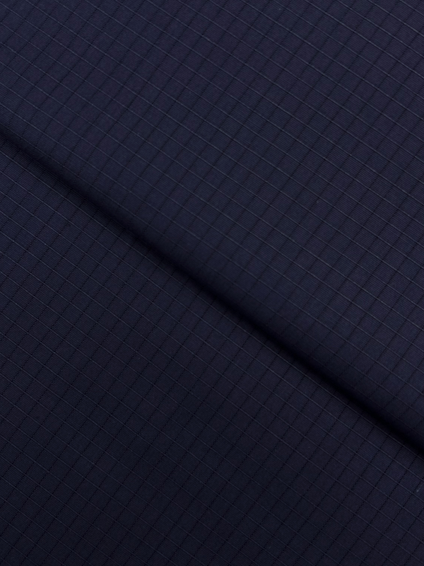Check Lawn Navy Wider CLS-S25-0047