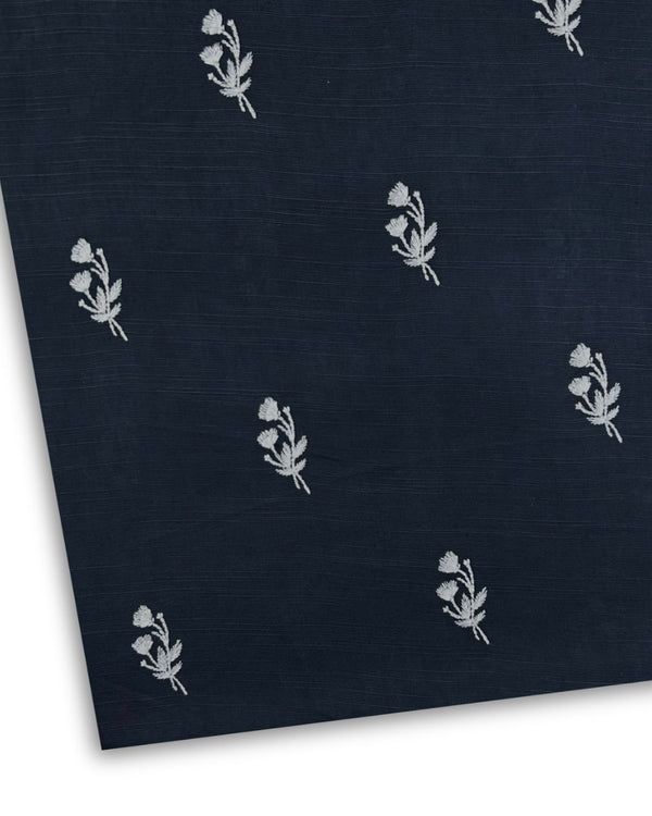 Embroidered Khaddar Navy Blue EK-W25-0072
