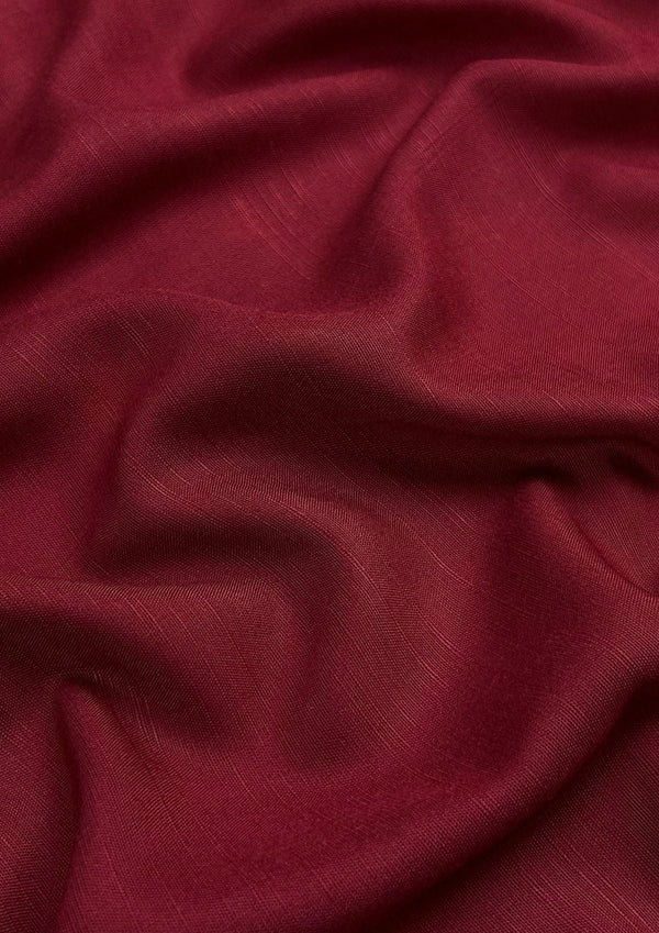 Textured Linen Maroon TLW-W24-0012