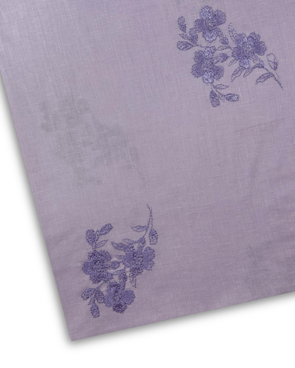 Embroidered Motif Fabric Purple EMF-S25-0101