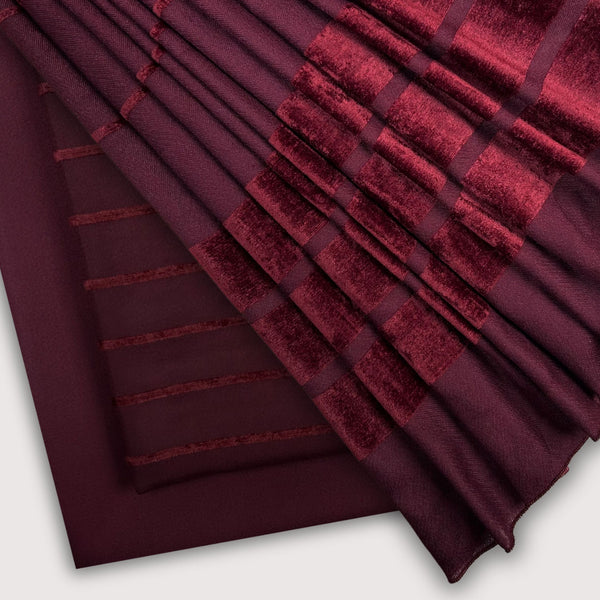 Alpine Velvet Maroon 3Pc AVN-W24-0008