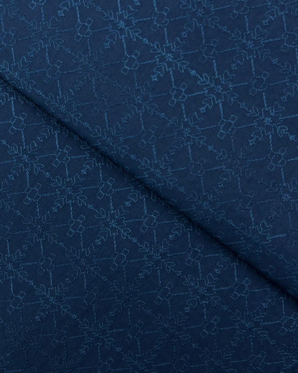 Chikankari royal blue CK-S25-0020
