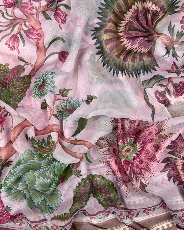 Cut Piece Digital Print Tissue Silk Dupatta DPTS-S25-0007