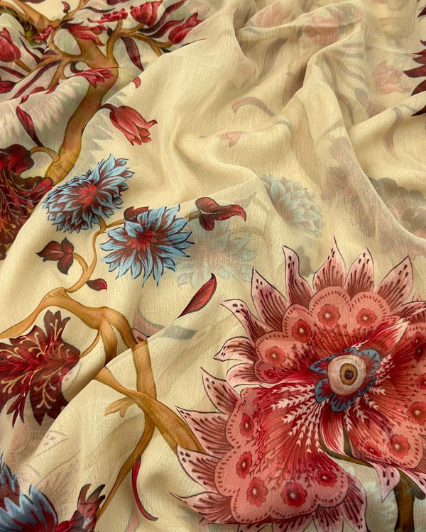 Cut Piece Digital Print Tissue Silk Dupatta DPTS-S25-0020