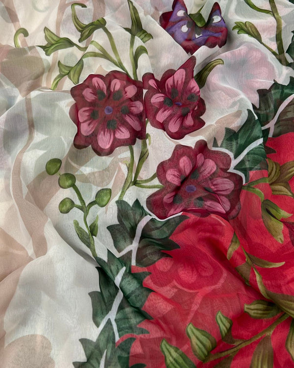 Cut Piece Digital Print Tissue Silk Dupatta DPTS-S25-0021