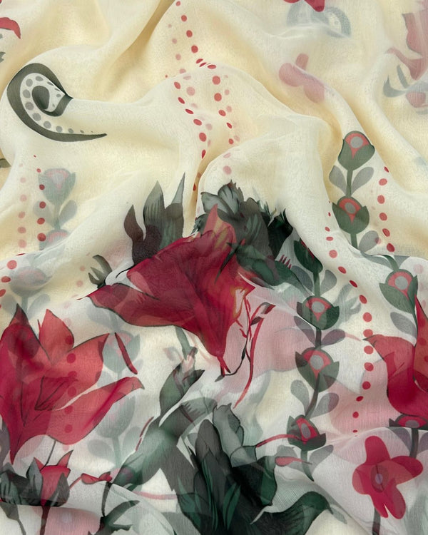 Cut Piece Digital Print Tissue Silk Dupatta DPTS-S25-0033