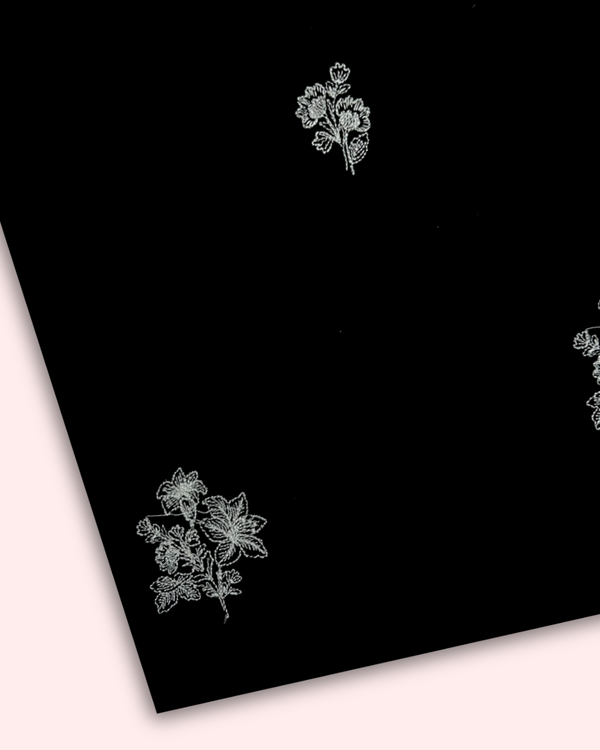 Embroidered Motif Fabric EMF-S25-0113