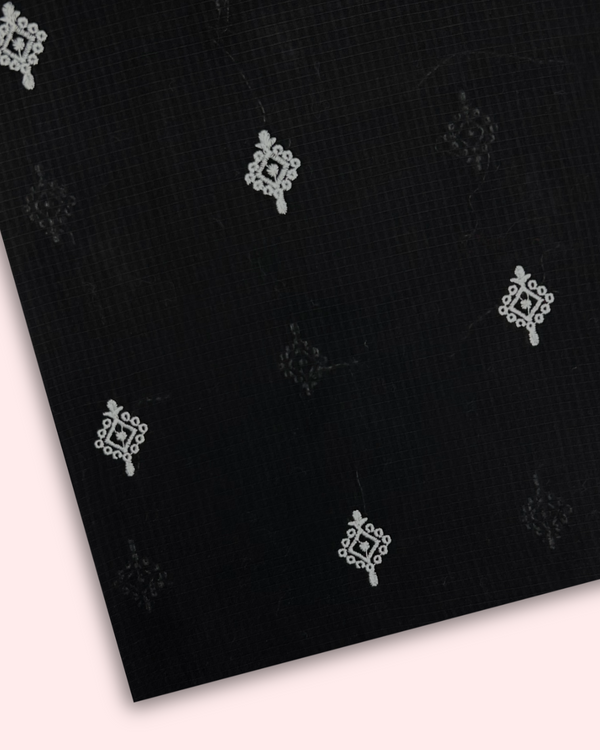 Embroidered Motif Fabric EMF-S25-0117