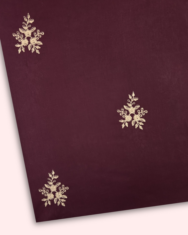 Embroidered Motif Fabric EMF-S25-0037