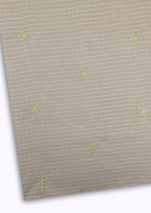 Embroidered Motif Fabric Beige EMF1010