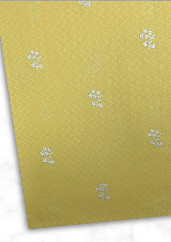 Embroidered Motif Fabric Lemon EMF1077