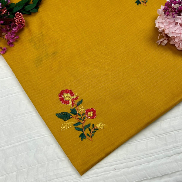 Multi Embroidered Lawn Mustard PMELF70