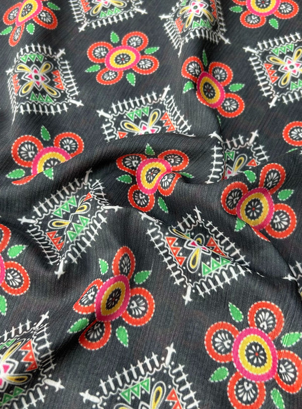 Printed Raw Silk PCRS53