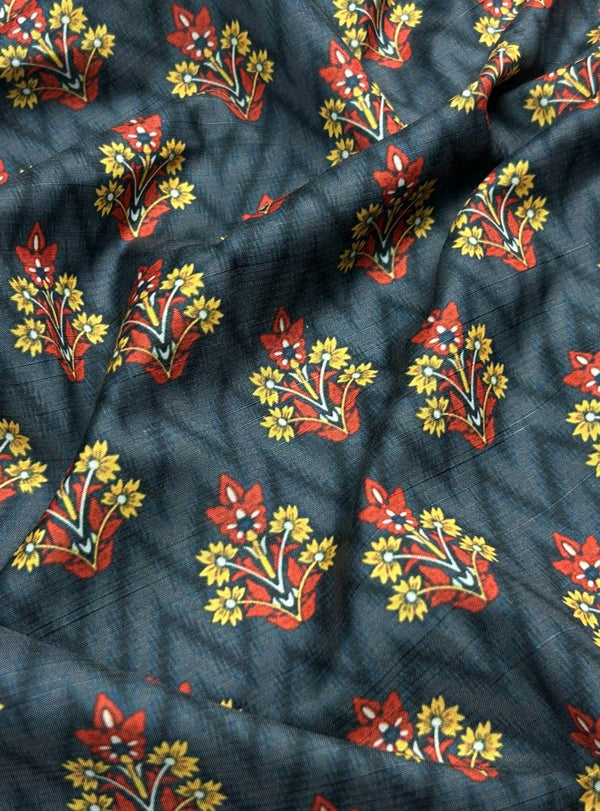 Printed Raw Silk PCRS73