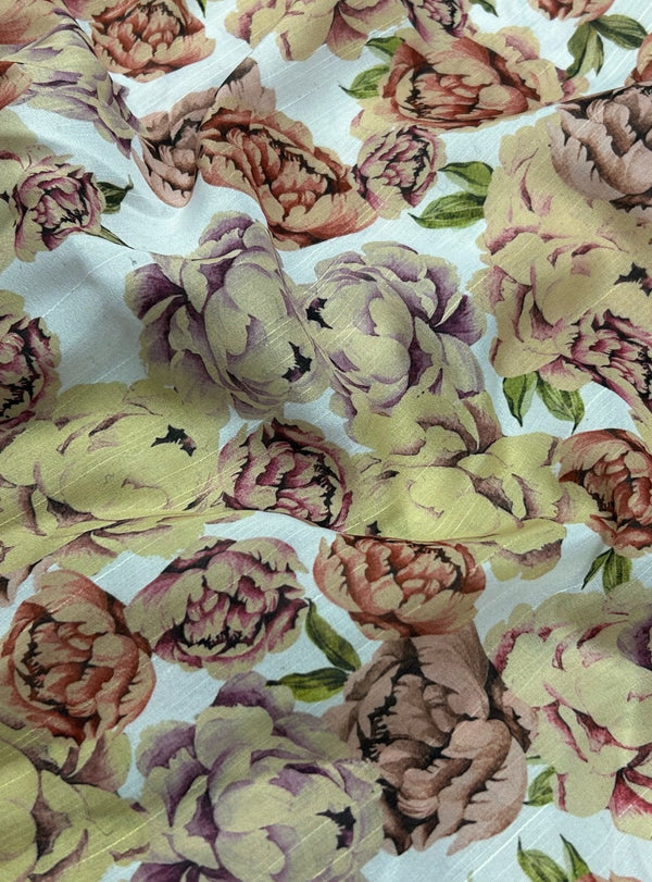 Printed Raw Silk PCRS142