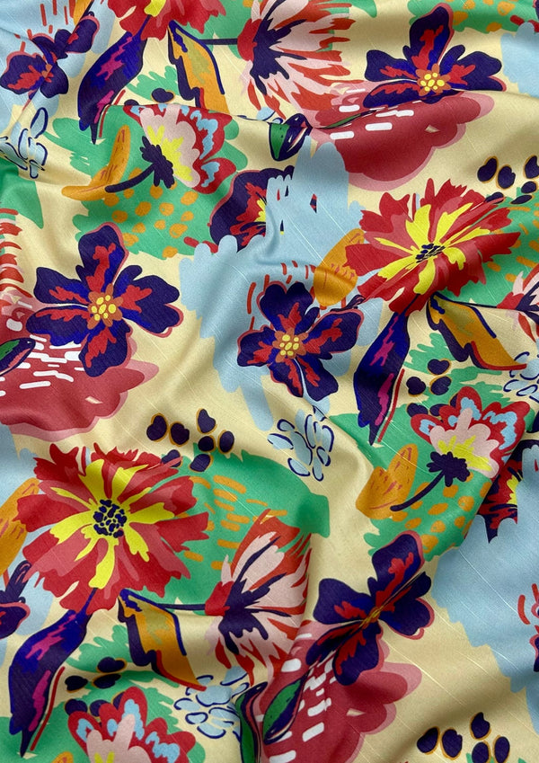 Printed Raw Silk PCRS153