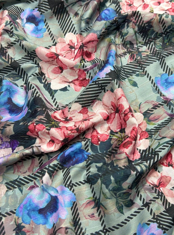 Printed Raw Silk PCRS69