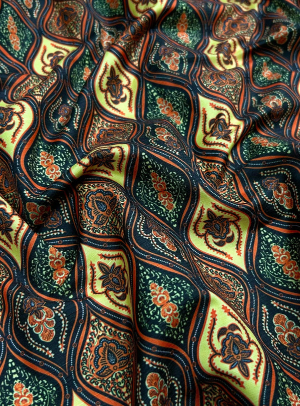 Printed Raw Silk PCRS78