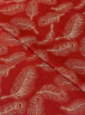 Dyed Gold Jacquard Red Widder Width DWW8